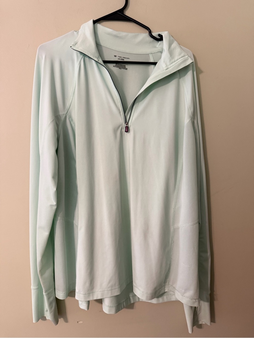 tek gear Mint Green Quarter-Zip Turtleneck Pullover